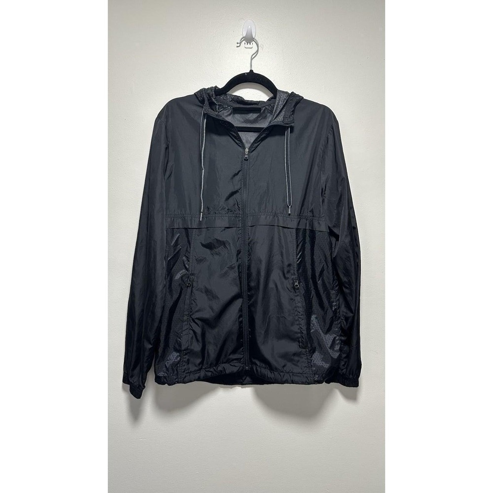 Under Armour HeatGear Womens Black Full Zip Hooded Windbreaker Jacket Medium